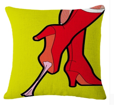 Wonder Woman Stepping On Gum Cushion Cover Pop Art